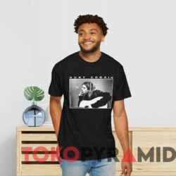 Nirvana Kurt Cobain Smoking T shirt Black T shirt