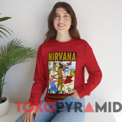 Nirvana Live in Astro Arena Houston T-shirt 2 Nirvana Live In Astro Arena Houston T shirt Red Sweatshirt