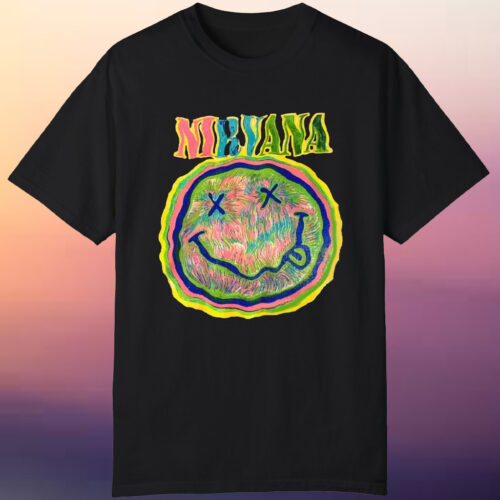 Nirvana Trippy Logo T-shirt Black T shirt Nirvana Trippy Logo T-shirt Black T shirt