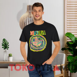 Nirvana Trippy Logo T shirt Black T shirt
