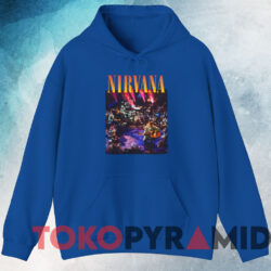 Nirvana Unplugged In New York T shirt Blue Hoodie