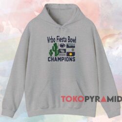 Nittany Lions Vrbo Fiesta Bowl Champions 2024 Shirt Grey Hoodie