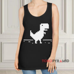 No Connection Dinosaur Black Tank Top