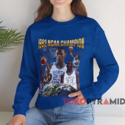 North Carolina Michael Jordan 1982 Ncaa Champion T shirt Blue Sweatshirt