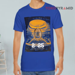 Notre Dame Fighting Irish 2025 College Football Playoff National Championship Jan 20 Atlanta Ga Poster Blue T shirt