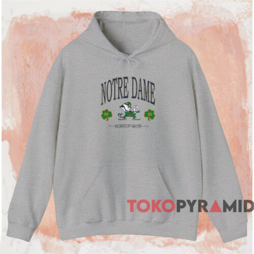 Notre Dame Fighting Irish Big Logo Shirt Grey Hoodie