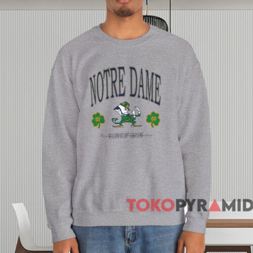Notre Dame Fighting Irish Big Logo Shirt Grey Sweatshirt