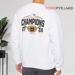 Notre Dame Fighting Irish College Football Playoff 2025 Orange Bowl Champions Huddle Up Sweatshirt Back