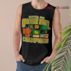 Notre Dame Fighting Irish College Football Playoff 2025 Orange Bowl Champions Victory Ahead Shirt 2 Notre Dame Fighting Irish College Football Playoff 2025 Orange Bowl Champions Victory Ahead Tank Top