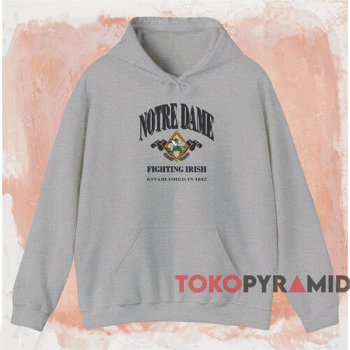 Notre Dame Fighting Irish Est In 1842 Shirt Grey Hoodie Notre Dame Fighting Irish Est In 1842 Shirt Grey Hoodie