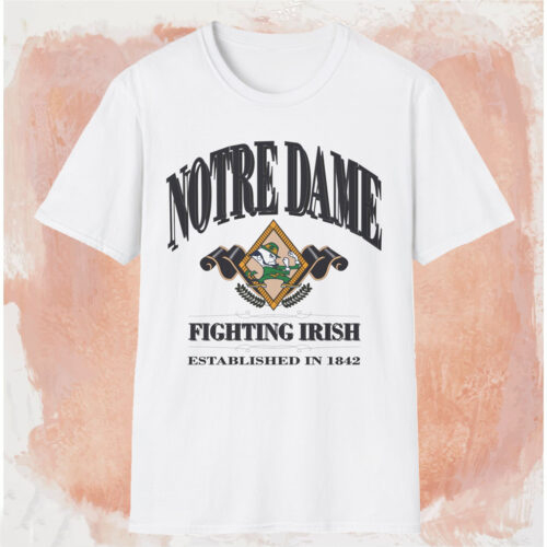 Notre Dame Fighting Irish Est In 1842 Shirt White T shirt Notre Dame Fighting Irish Est In 1842 Shirt White T shirt