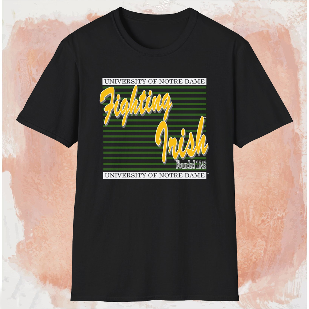 Notre Dame Fighting Irish Founded 1842 Shirt Black T shirt Notre Dame Fighting Irish Founded 1842 Shirt Black T shirt