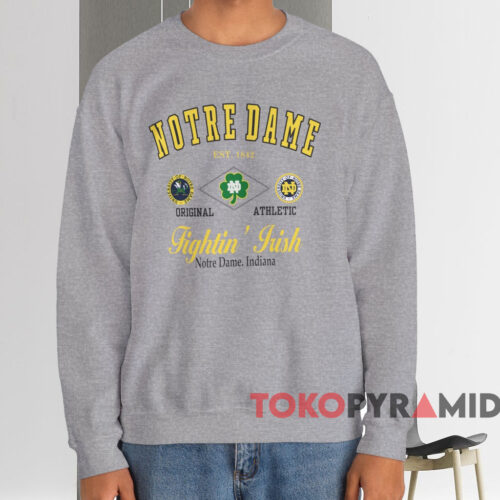 Notre Dame Fighting Irish Indiana Shirt Grey Sweatshirt Notre Dame Fighting Irish Indiana Shirt Grey Sweatshirt