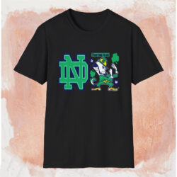 Notre Dame Fighting Irish Leprechaun Logo Shirt Black T shirt
