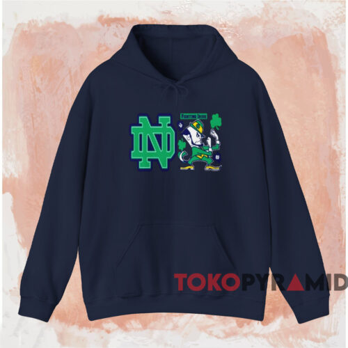 Notre Dame Fighting Irish Leprechaun Logo Shirt Navy Hoodie Notre Dame Fighting Irish Leprechaun Logo Shirt Navy Hoodie
