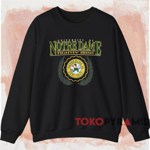 Notre Dame Fighting Irish Logo Est 1842 Shirt Black Sweatshirt