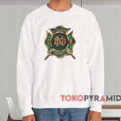 Notre Dame Fire Dept Est 1879 Shirt 4 Notre Dame Fire Dept Est 1879 Shirt White Sweatshirt
