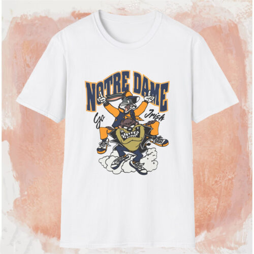 Notre Dame Go Irish Looney Tunes Shirt White T shirt Notre Dame Go Irish Looney Tunes Shirt White T shirt