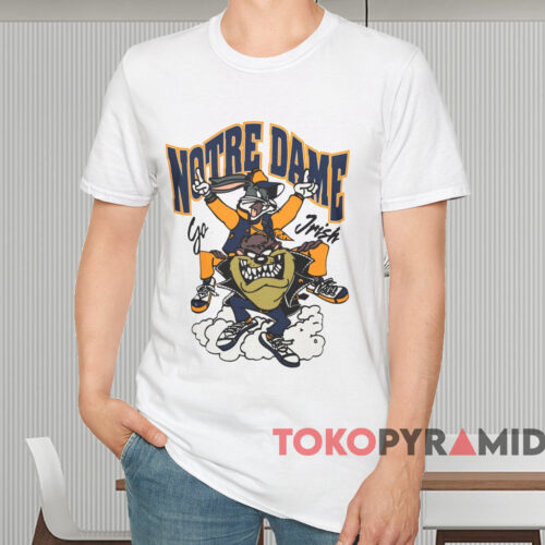 Notre Dame Go Irish Looney Tunes Shirt White T shirt Notre Dame Go Irish Looney Tunes Shirt White T shirt