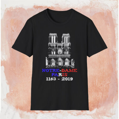 Notre Dame Paris 1163-2019 Shirt Black T shirt Notre Dame Paris 1163-2019 Shirt Black T shirt