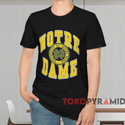 Notre Dame University Seal Logo Shirt Black T shirt