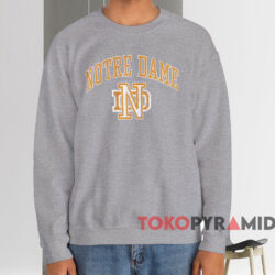 Notre Dame Vintage Logo Shirt 4 Notre Dame Vintage Logo Shirt Grey Sweatshirt