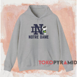 Notre Dame x Snoopy Shirt 2 Notre Dame X Snoopy Shirt Grey Hoodie