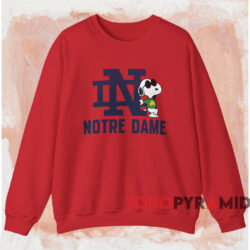 Notre Dame x Snoopy Shirt 3 Notre Dame X Snoopy Shirt Red Sweatshirt