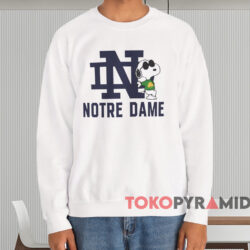 Notre Dame x Snoopy Shirt 4 Notre Dame X Snoopy Shirt White Sweatshirt