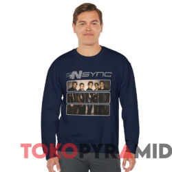 NSYNC 2001 PopOdyssey Tour Double-sided T-Shirt 2 Nsync 2001 Popodyssey Tour Double Sided T shirt Navy Sweatshirt