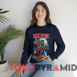 NSYNC Metal Tearin Up My Heart T-Shirt 3 Nsync Metal Tearin Up My Heart T shirt Navy Sweatshirt