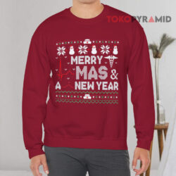 Nurse Merry Xmas and New Year Ugly Christmas Sweatshirt 3 Nurse Merry Xmas And New Year Ugly Christmas Red Sweatshirt