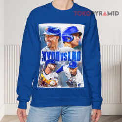 NY Mets Vs LA Dodgers 2024 NLCS Face Off Shirt 3 Ny Mets Vs La Dodgers 2024 Nlcs Face Off Sweatshirt