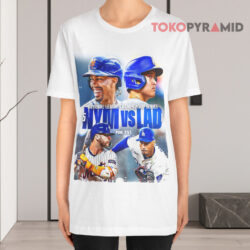 Ny Mets Vs La Dodgers 2024 Nlcs Face Off White T shirt