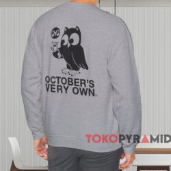 OVO Flip Phone Owl T shirt Grey Sweatshirt