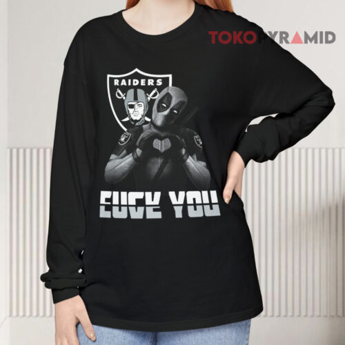 Oakland Raiders X Deadpool Fuck You Long sleeved
