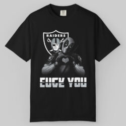 Oakland Raiders X Deadpool Fuck You T shirt