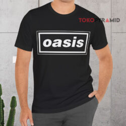 Oasis Band Logo Vintage Black T shirt