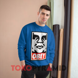 Obey Andre The Giant Blue Sweatshirt