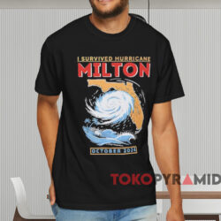 October 2024 I Survived Hurricane Milton T shirt Black T shirt