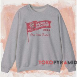 Ohio State Buckeyes 2024 National Champions Flag Shirt 4 Ohio State Buckeyes 2024 National Champions Flag Shirt Grey Sweatshirt