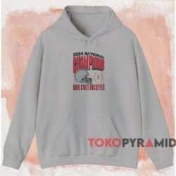 Ohio State Buckeyes 2024 National Champions Shirt 2 Ohio State Buckeyes 2024 National Champions Shirt Grey Hoodie