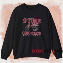 Ohio State Buckeyes 9 Time National Champions 2024 Shirt 4 Ohio State Buckeyes 9 Time National Champions 2024 Shirt Black Sweatshirt