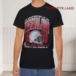 Ohio State Buckeyes Cfp Quarterfinal At The Rose Bowl Game Jan 1 2025 Pasadena Ca Black T shirt