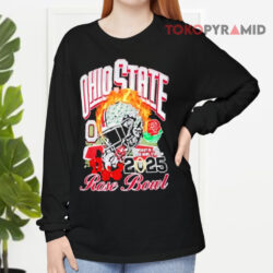 Ohio State Buckeyes CFP Rose Bowl 2025 Vintage Helmet Shirt 4 Ohio State Buckeyes Cfp Rose Bowl 2025 Vintage Helmet Long sleeved