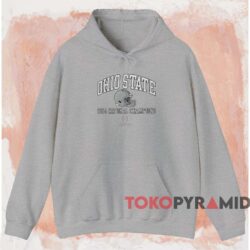 Ohio State Buckeyes College Football Playoff 2024 National Champions Shirt Grey Hoodie