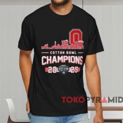 Ohio State Buckeyes Cotton Bowl Champions 2025 Shirt Black T shirt