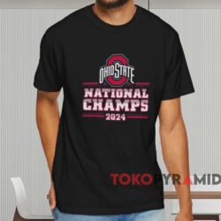 Ohio State Buckeyes Schedule 2024 National Champions Shirt Black T shirt
