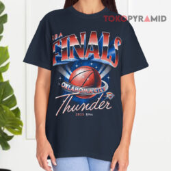 OKC Thunder 2025 NBA Finals Space Shirt 4 Okc Thunder 2025 Nba Finals Space Navy T shirt