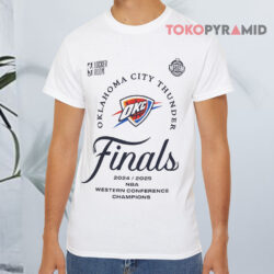 Oklahoma City Thunder 2025 Western Conference Finals Champions White T shirt